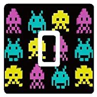 Space Invaders Retro Gaming Vinyl Single Light Switch Sticker Skin Wrap by Ellis Graphix